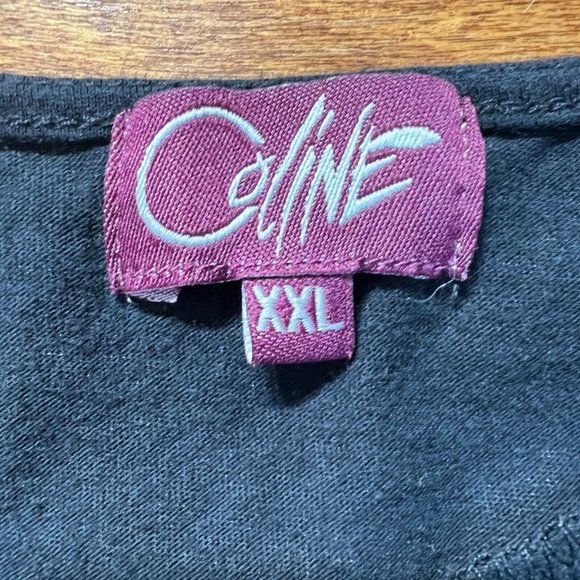 Coline‎ Mini Dress XXL Black Multicolor Sleeveless Printed Short Stretch - Picture 8 of 11